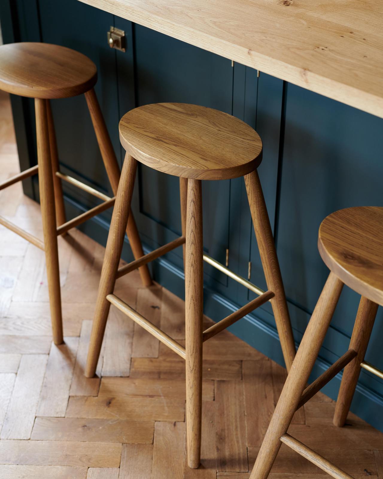 Wood and deals brass bar stools